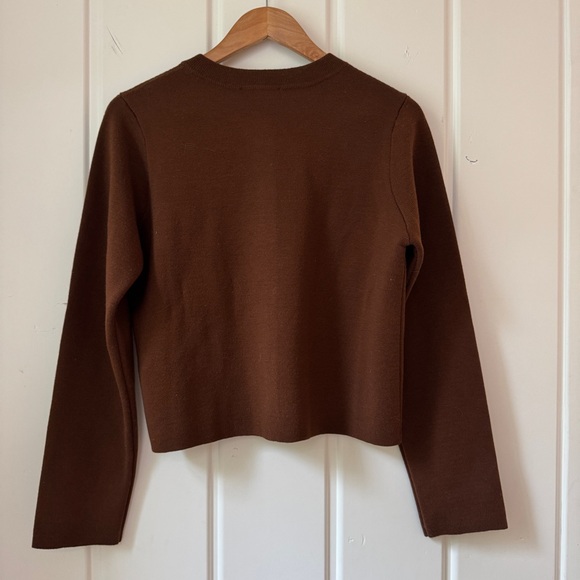 NWT Sézane Jude Cardigan in Chestnut Brown - Picture 4 of 7